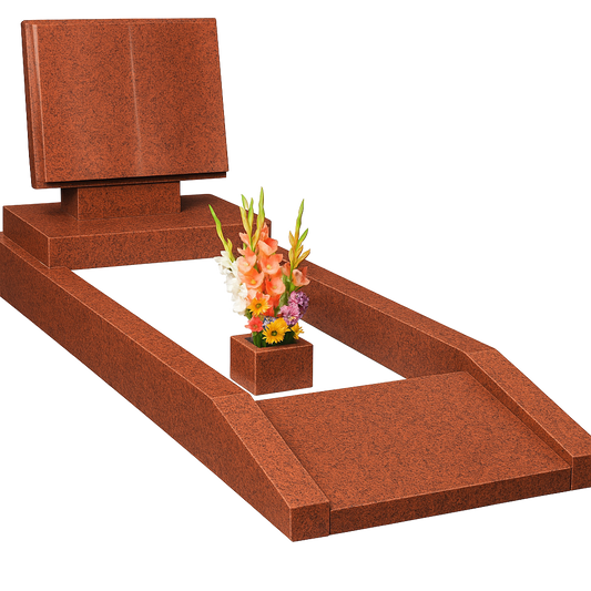 Cordelle Book-Shaped Granite Headstone with Cord and Tassel, granite memorial by Magic Memorials, MM133
