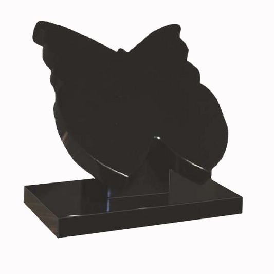 Elaria Butterfly Shaped Granite Cremation Memorial, granite memorial by Magic Memorials, MM149
