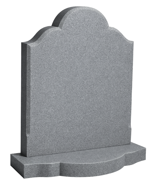 Elysian Classic Round Top Headstone with Ogee Shoulders, granite memorial by Magic Memorials, MM017