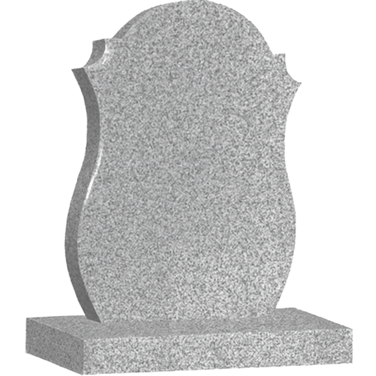 Fairmont Round Top Headstone with Barrelled Sides, granite memorial by Magic Memorials, MM028