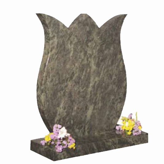 Florentina Tulip Shaped Headstone, granite memorial by Magic Memorials, MM056