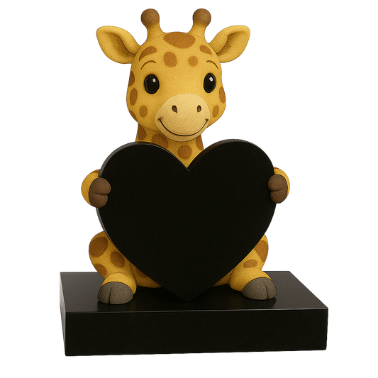 Giraffe Heart Children's Memorial, granite memorial by Magic Memorials, MM241
