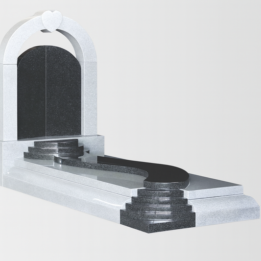 Heaventide Granite Kerb Set Memorial, granite memorial by Magic Memorials, MM111