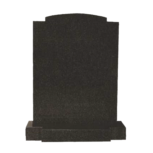 Heritage Camber Top Headstone with Check Shoulders, granite memorial by Magic Memorials, MM013