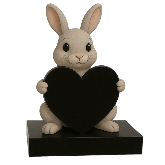 Rabbit Heart Children's Memorial, granite memorial by Magic Memorials, MM250
