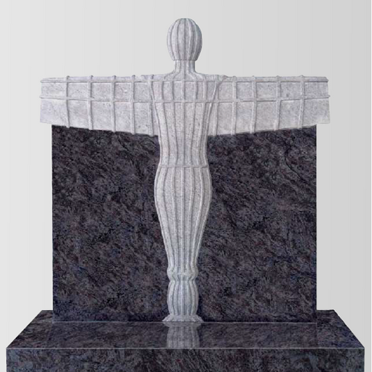 Serapha Angel of the North Headstone, granite memorial by Magic Memorials, MM040