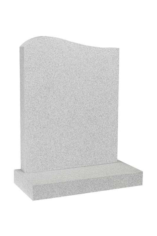 Serenity Half Ogee Headstone, granite memorial by Magic Memorials, MM015