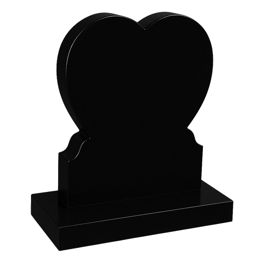Trilisse Heart Headstone, granite memorial by Magic Memorials, MM092